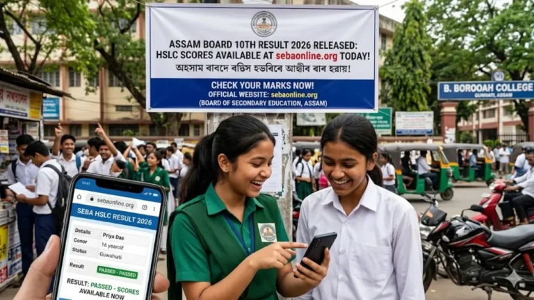 Assam Board 10th Result 2026 Released: HSLC Scores Available at sebaonline.org Today